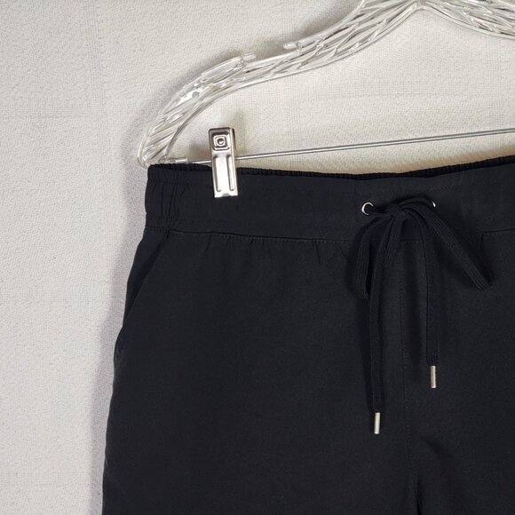 Tek Gear DryTek Poly Span Black Moisture Wicking Elastic Tie Waist Shorts Size S - Picture 9 of 16